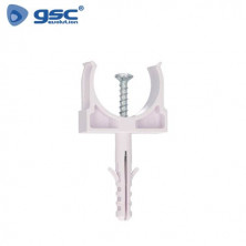 Fijadores de tubo con taco Diámetro 25mm Pack 50 uds GSC C1/50