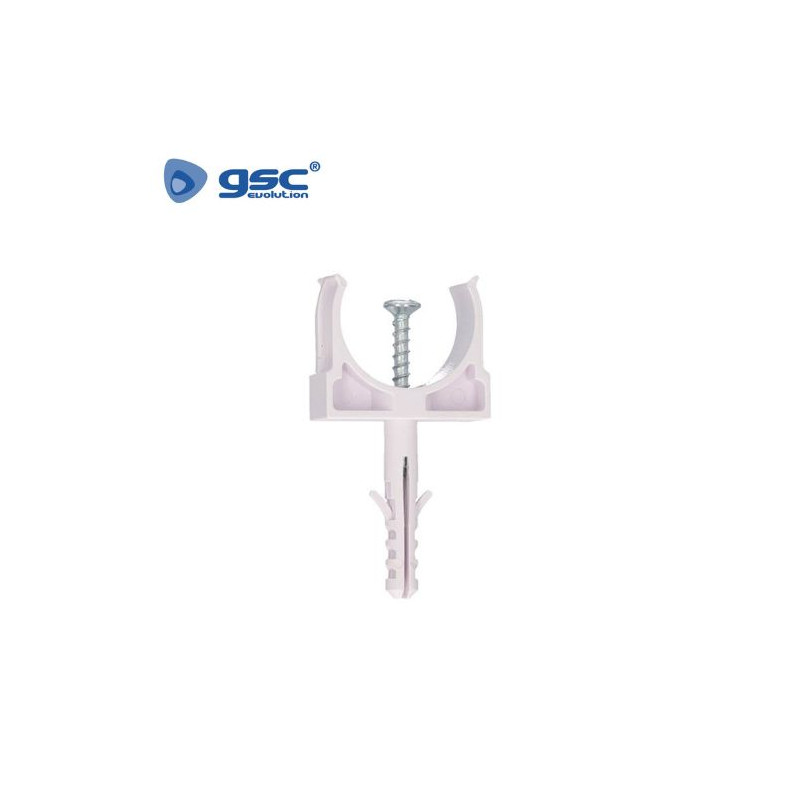 Fijadores de tubo con taco Diámetro 25mm Pack 50 uds GSC C1/50