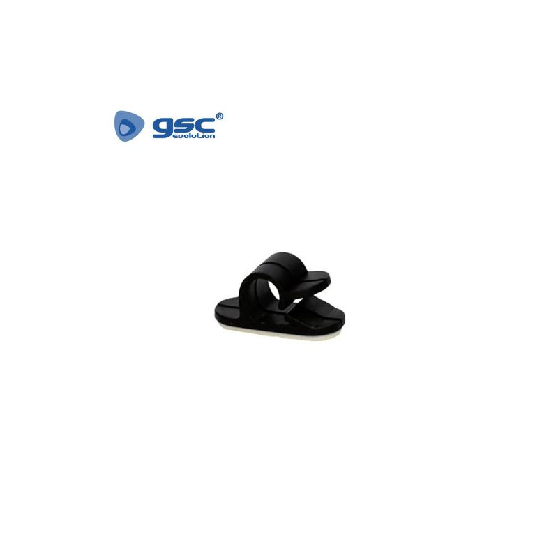 Abrazaderas adhesivas para cable 1 orificio Pack 100 uds GSC C1/100
