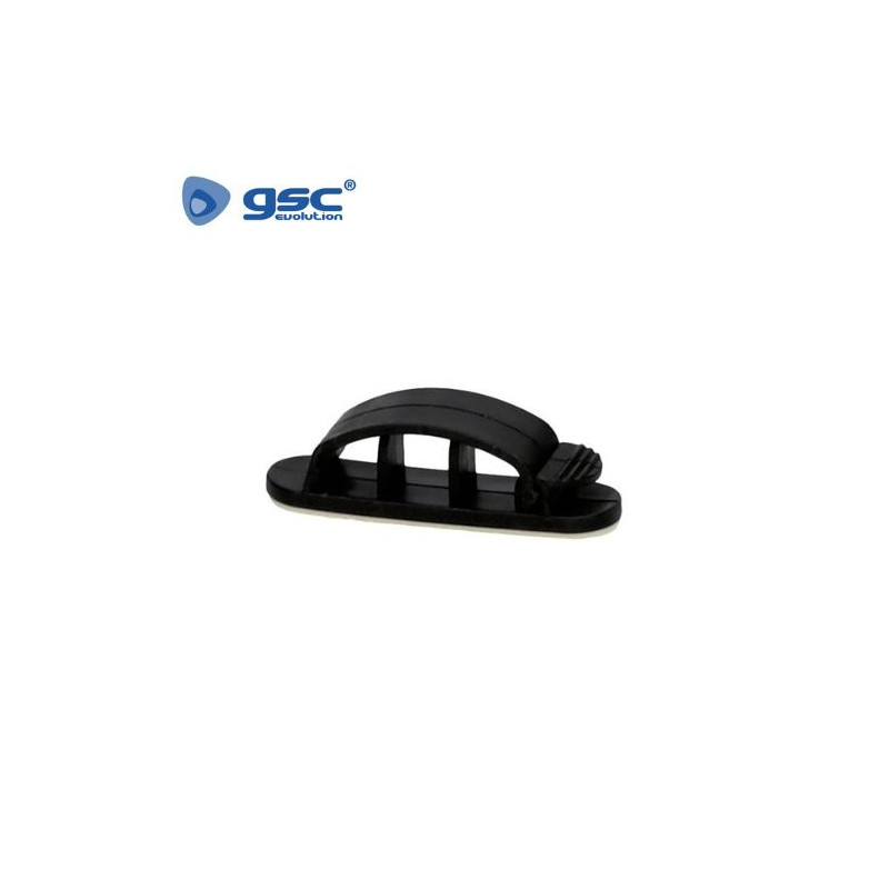 Abrazaderas adhesivas para cable 3 orificios Pack 100 uds GSC C1/36