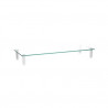 Soporte elevador para monitor Cristal Transparente con patas blancas HOLMIOS GSC C1/5