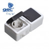 Mecanismo superficie estanco Serie GSC Conmutador + Base 10A 220V IP44 GSC C5/50