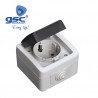 Mecanismo superficie estanco Serie GSC Base simple 10A 220V IP44 GSC C10/100