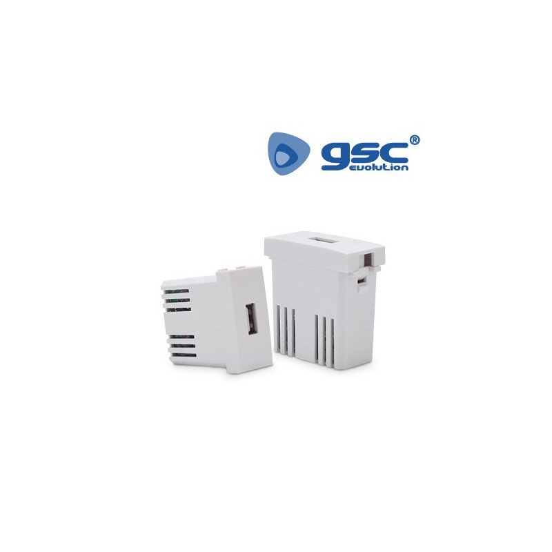 Mecanismo superficie estanco Serie GSC estrecha Modulo toma USB GSC C10/40