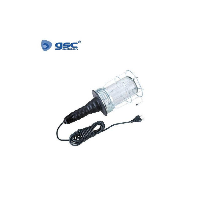 Lampara portatil Industrial 60w 220V con rejilla 5 m GSC C1/20