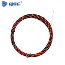 Guía pasacables trenzado PVC y Acero 6mm 30M Rojo y negro GSC