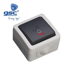 Mecanismo superficie estanco Serie GSC Interruptor con LED luminoso 10A IP44 GSC