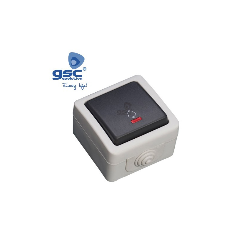 Mecanismo superficie estanco Serie GSC Interruptor con LED luminoso 10A IP44 GSC