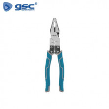 Alicate universal 215mm con pelacables y crimpadora GSC C6/36