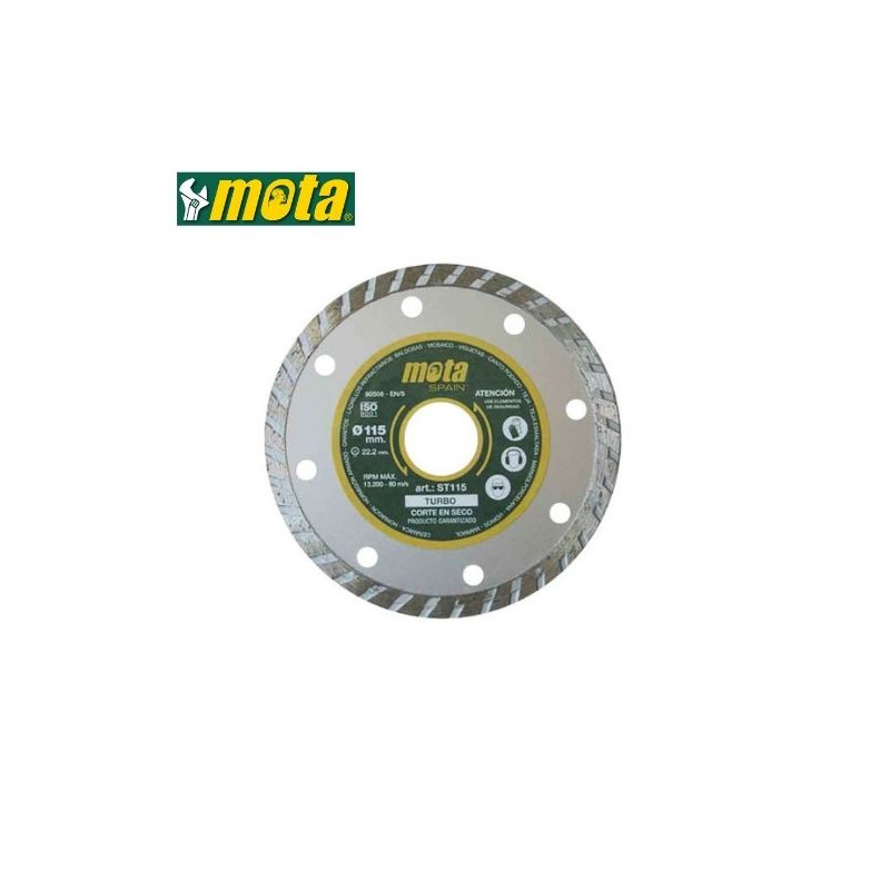 Disco de diamante corte en seco 115mm MOTA GSC C10/10