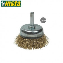 Cepillo copa de alambre con espiga 75mm MOTA GSC C10/100