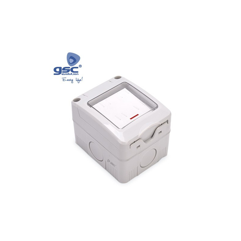 Mecanismo superficie estanco Serie GSC Pulsadores LED luminoso 10A IP55 C10/100