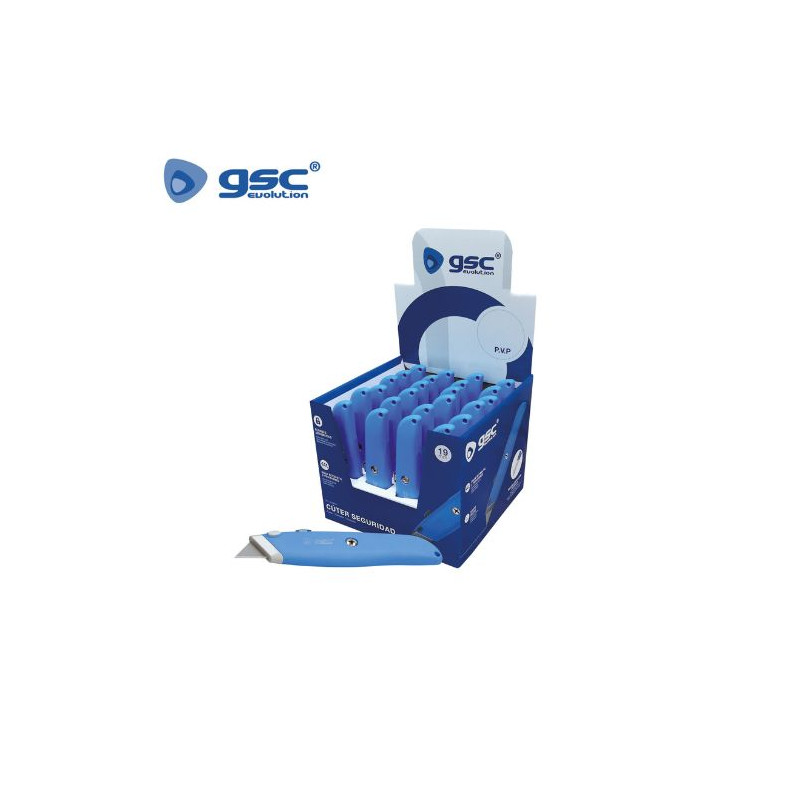 Cúter de seguridad (Expositor de 24 unidades) Precio unitario GSC C24/144