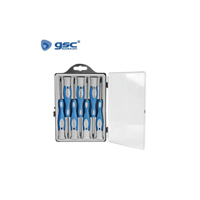 Juego de 7 Destornilladores de alta precisión - 4 planos y 3 Philips GSC C10/60