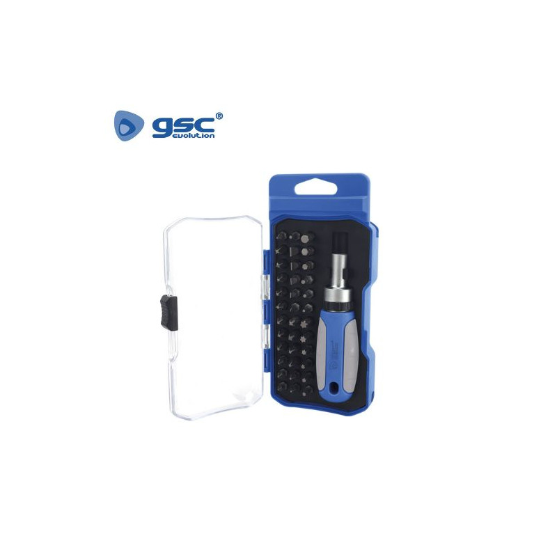 Destornillador de carraca con 37 puntas GSC C10/40