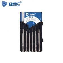 Set 6 destornilladores de alta precisión 4 planos y 2 Phillips GSC C100/200