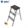 Taburete aluminio 3 peldaños Máx. 150kg GSC C1/1