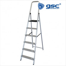 Escalera aluminio 6 peldaños Máx. 150kg GSC C1/3