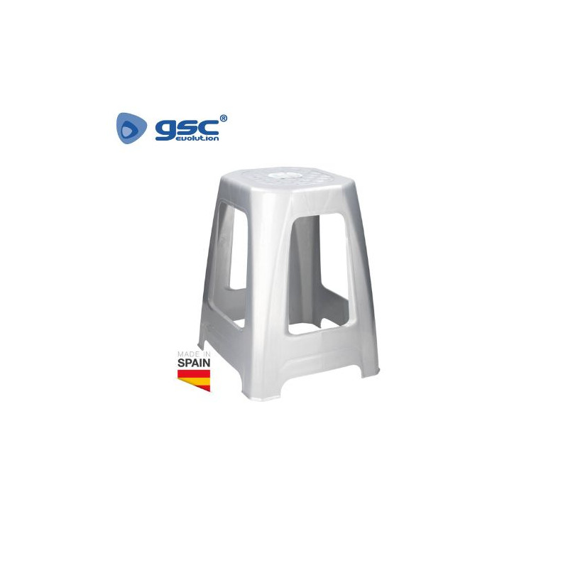 Taburete de plástico 460mm Máx. 200kg Gris GSC C1/1