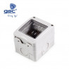 Caja superficie estanco Serie GSC estrecha 2 modulos con tapa IP55 GSC C10/100