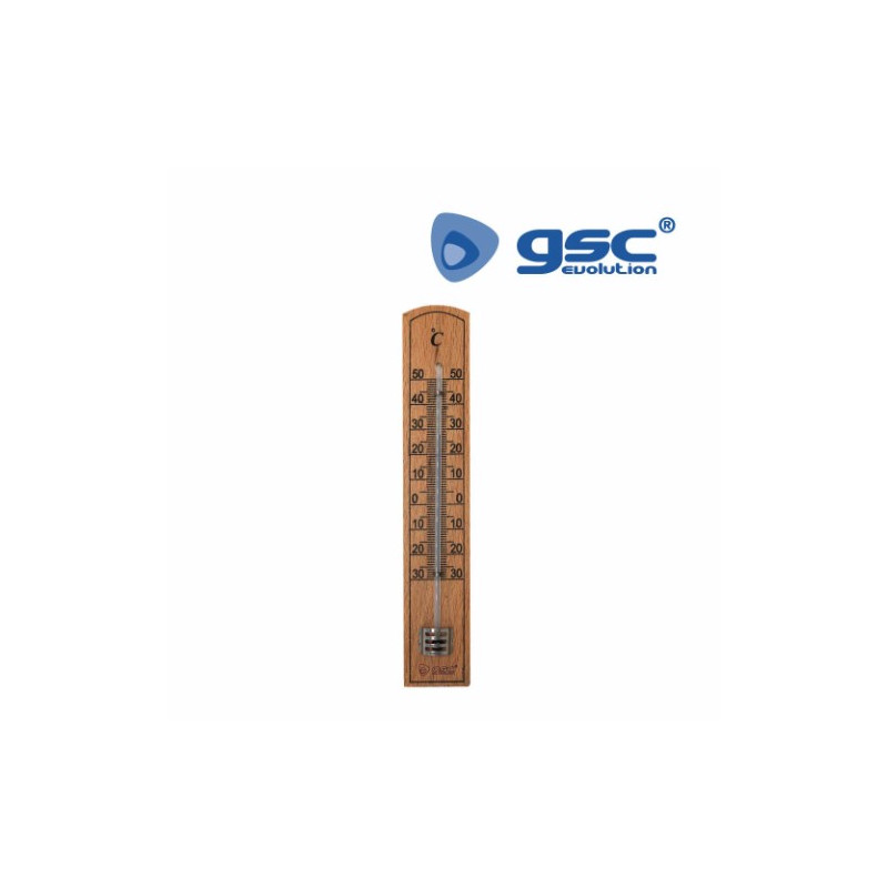 Termómetro analógico de madera Celsius 34x200mm GSC C30/120