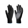 Guantes POLIÉSTER y POLIURETANO Negro Talla 6 HANTUMS C1/20