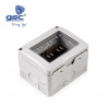 Caja superficie estanco Serie estrecha 3 modulos con tapa IP55 ÚLTIMAS UNIDADES
