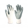 Guantes POLIÉSTER y NITRILO Blanco/Gris Talla 9 HANTUMS C1/20