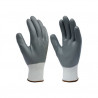 Guantes POLIÉSTER y recubrimiento completo de NITRILO Blanco/Gris Talla 8 HANTUMS C1/20