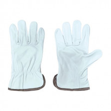 Guantes PIEL Flor vacuno Blanco Talla 11 HANTUMS C10/100