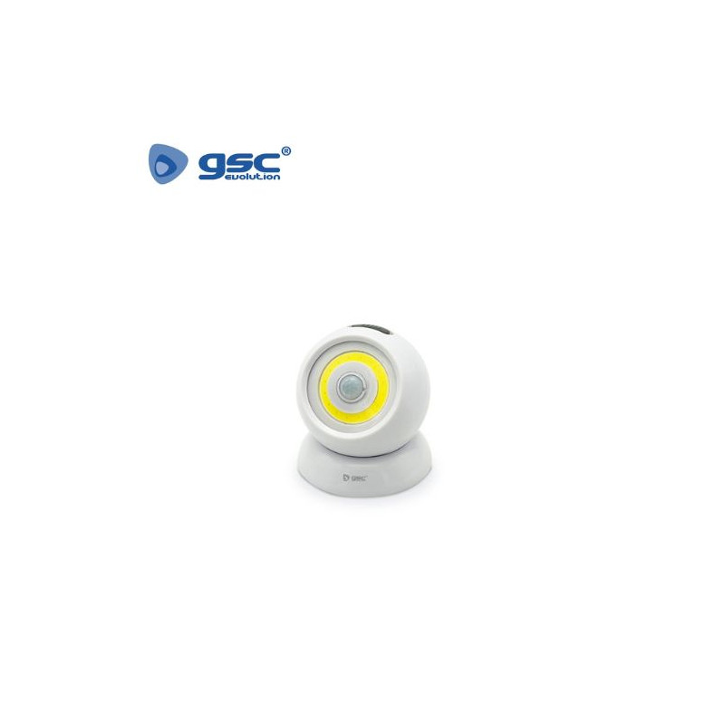 Luz LED 2w con sensor de movimiento Caja 6 unidades Funciona a pilas GSC C6/48