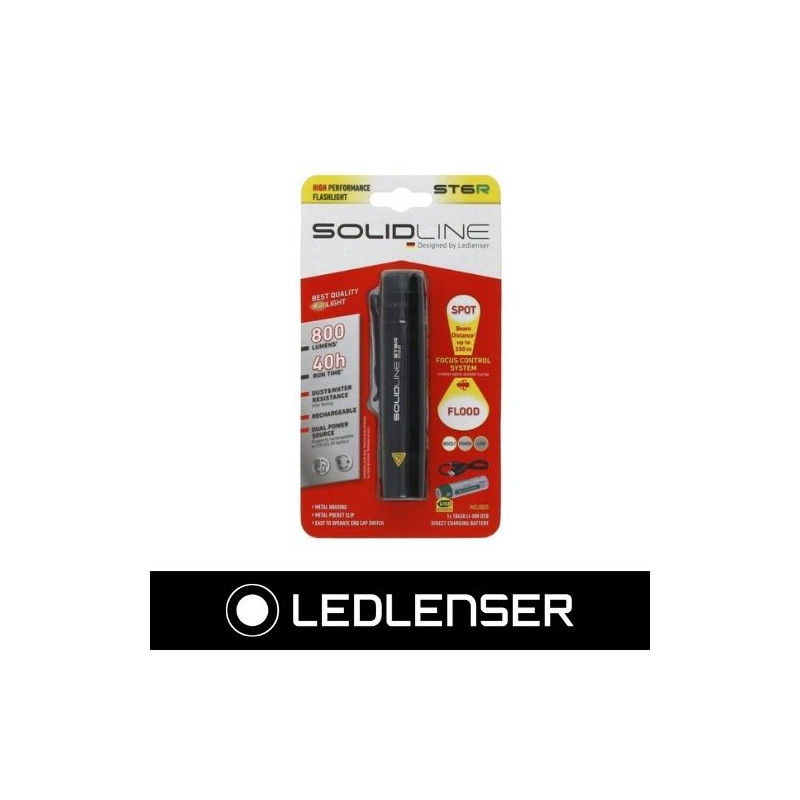 Linterna ST6R 800 lm RECARGABLE SolidLine LEDLENSER