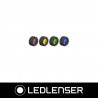 Set 4 filtros colores Rojo, Amarillo, Verde y Azul para linternas tácticas TAC6R y TAC7R LEDLENSER