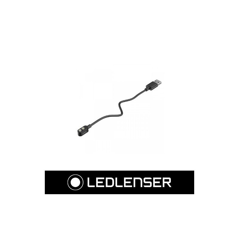 Cable Carga magnético - USB A 1,2m para Linternas y Frontales CORE PR/SIGNATURE PR/HR/NEO LEDLENSER