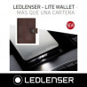 Cartera tarjetero de piel con linterna y protector de tarjetas 150Lm Marrón Oscuro LEDLENSER