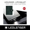 Cartera tarjetero de piel con linterna y protector de tarjetas 150Lm Verde Oscuro LEDLENSER