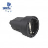 Base móvil 16A 220V TT Lateral Goma Negro Bipolar Diámetro 4,8mm IP44 Retractilado GSC C25/250