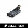 Linterna Llavero K6R Gris RECARGABLE 400Lm LED Rojo,SOS, Carga con USB incorporado LEDLENSER