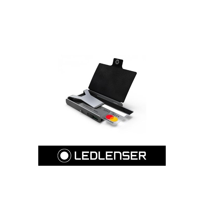 Cartera Flexible Wallet con linterna + protector de tarjetas 150 lm  NEGRA Li-ion Batterypack 3,7 V