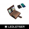 Cartera Lite Wallet Plus con linterna + protector de tarjetas + carga inalámbrica 150 lm  MARRON Li-