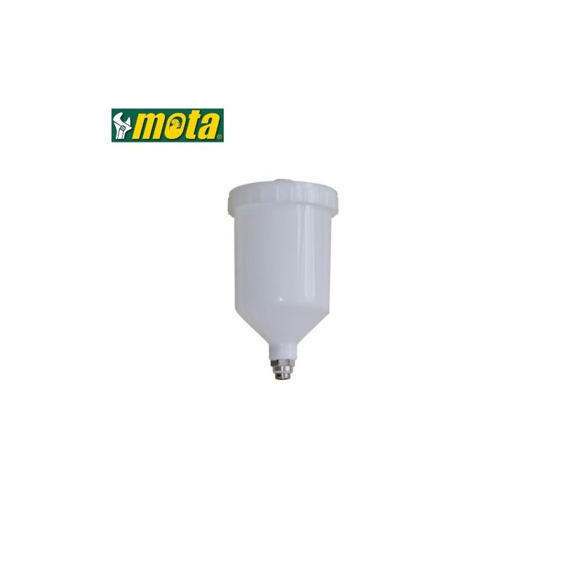 Recipiente de plástico 600cc para pistola de pintura ref. 503000003 MOTA GSC C1/1