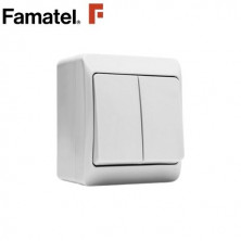 Mecanismo superficie Serie POOL estanco Interruptor Doble IP54 FAMATEL / 12