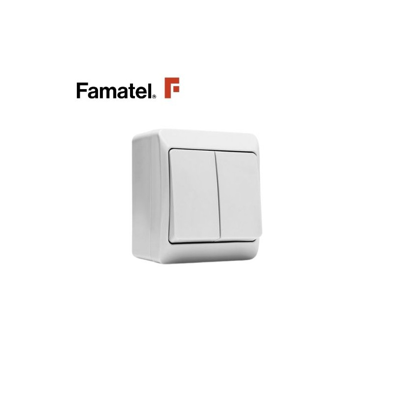 Mecanismo superficie Serie POOL estanco Interruptor Doble IP54 FAMATEL / 12
