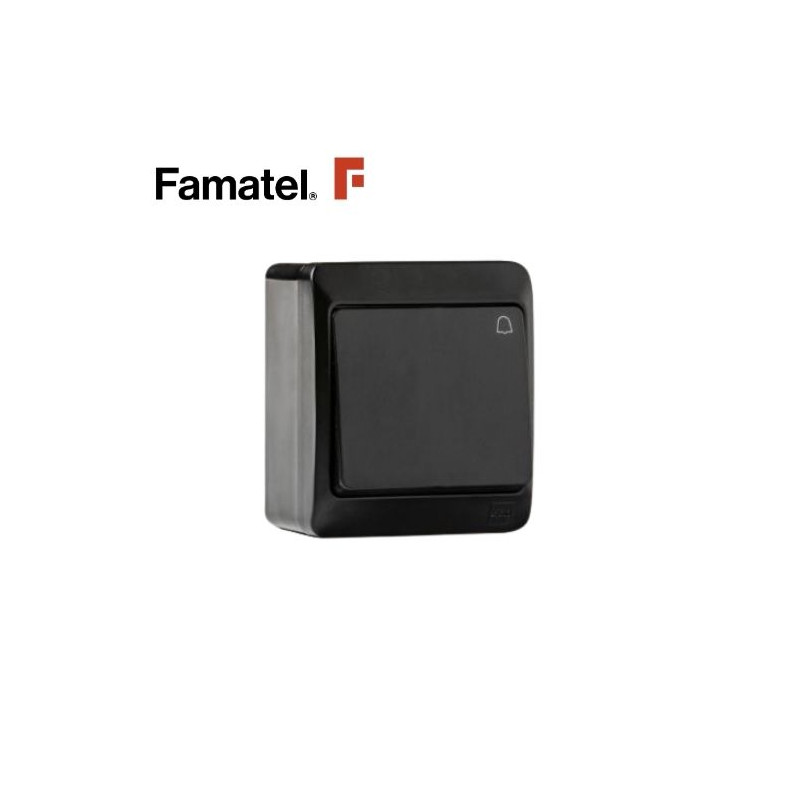 Mecanismo superficie Serie POOL estanco Pulsadores 10A-250A IP54 Negro FAMATEL C12