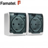 Mecanismo superficie Serie POOL estanco Base Doble 16A-220V TT IP54 FAMATEL / 12