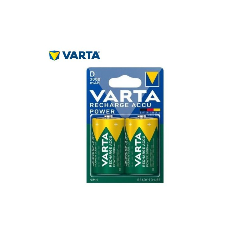Pila Recargable D 1,2v 3000 mAh Blister 2 pilas VARTA