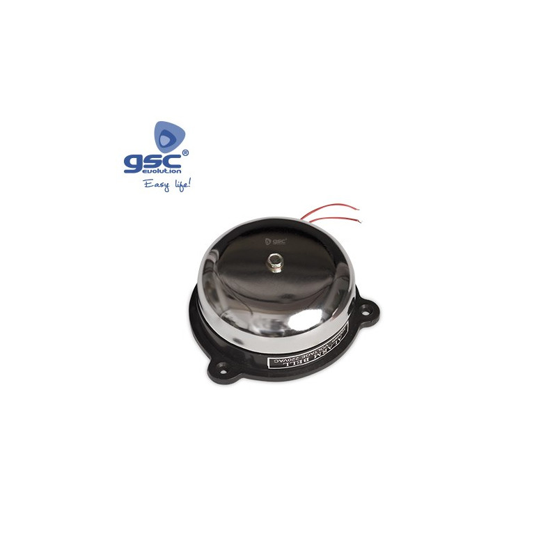 Timbre Campana circular de Acero Diámetro 100mm 86db 220V Para montar en superfice 220V GSC C1/50