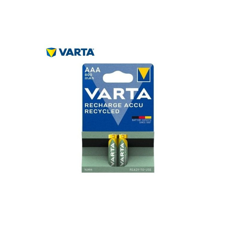 Pila Recargable AAA 1,2v 800 mAh Blister 2 pilas VARTA