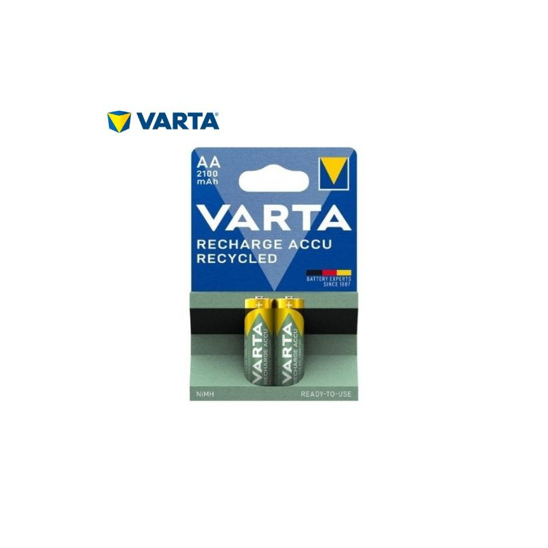 Pila Recargable AA 1,2v 2100 mAh Blister 2 pilas VARTA