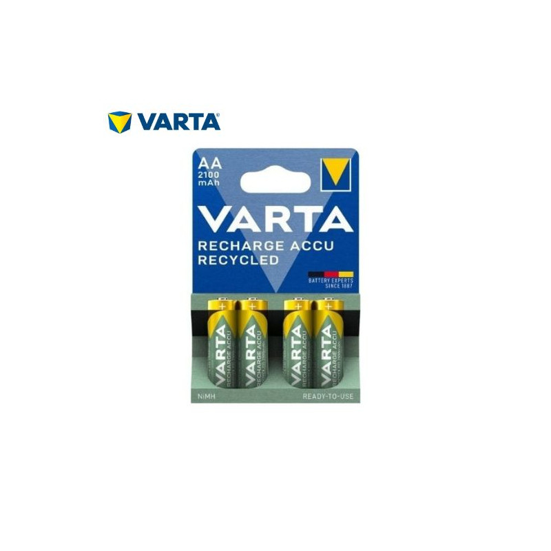 Pila Recargable AA 1,2v 2100 mAh Blister 4 pilas VARTA
